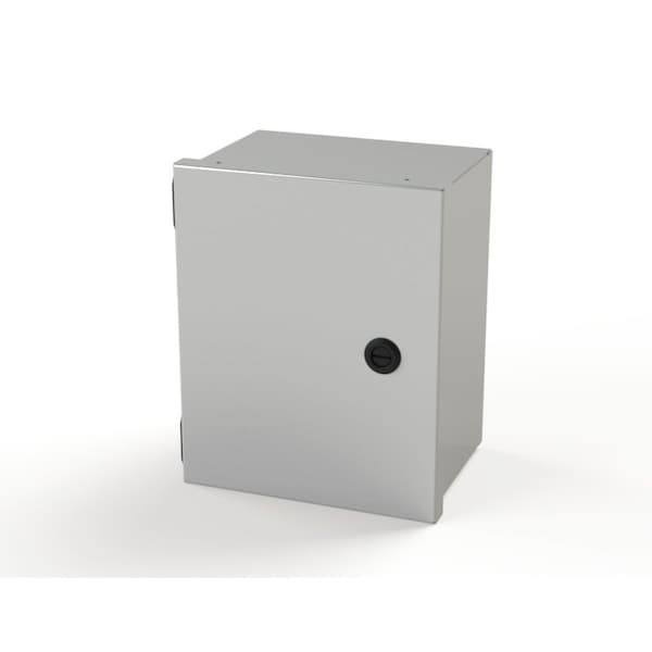 1/4 Turn Latch Electrical Enclosures, 10 in H, 6 in D, 8 in W, NEMA 1, Carbon Steel